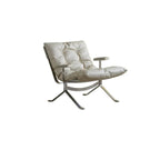 Simplistic Ink Cream Arm Chair Front View