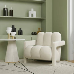 Stylish solid color flannel arm chair