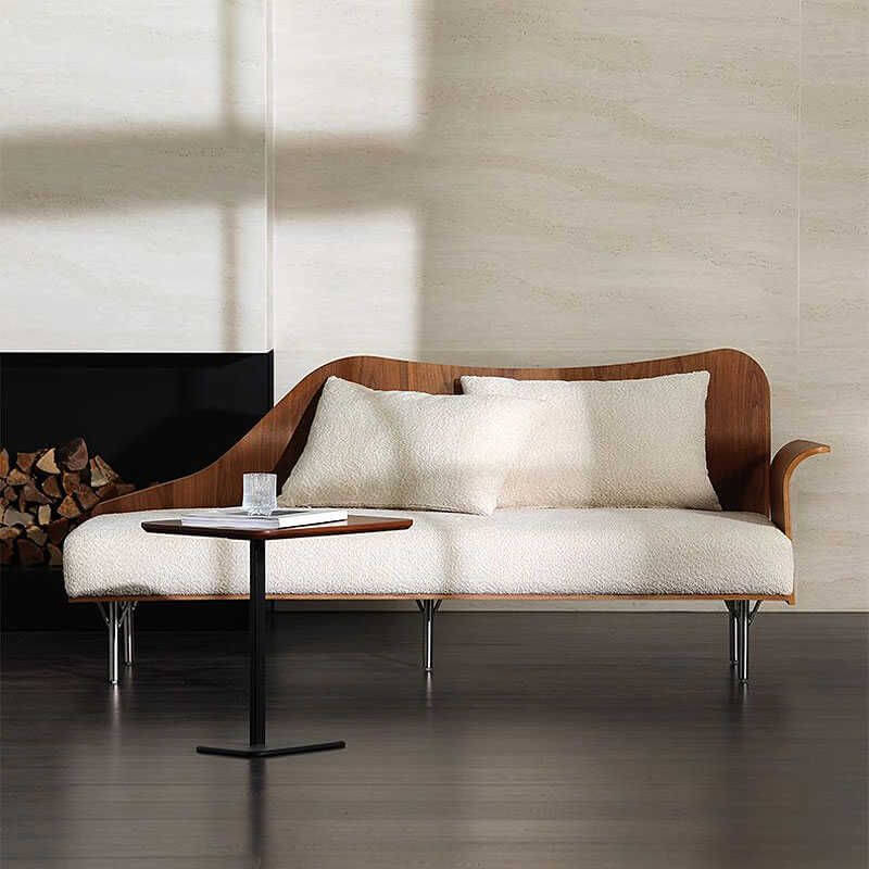 Simplistic Padded Chaise Lounge in a cozy living room