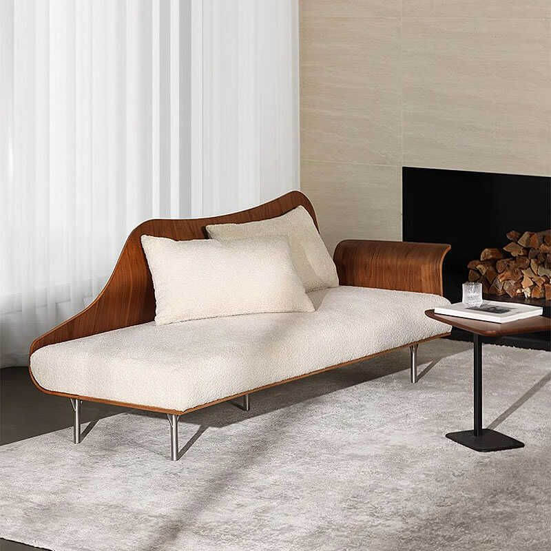 Scandinavian style chaise lounge with foam seating