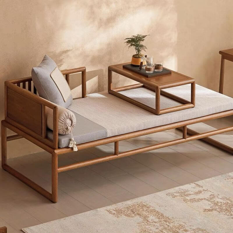 シンプルなパッド入りChaise Lounge Sleeper Chair、右アーム/左ハンドピースとヌーク付き サブ画像