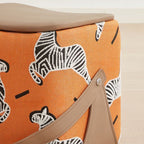 Versatile Leather Ottoman for Seating