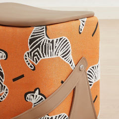 Versatile Leather Ottoman for Seating