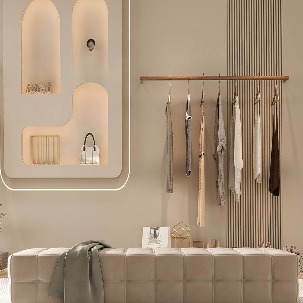 Simplistic Rectangular Solid Color Flannel Ottoman in Grey Main image