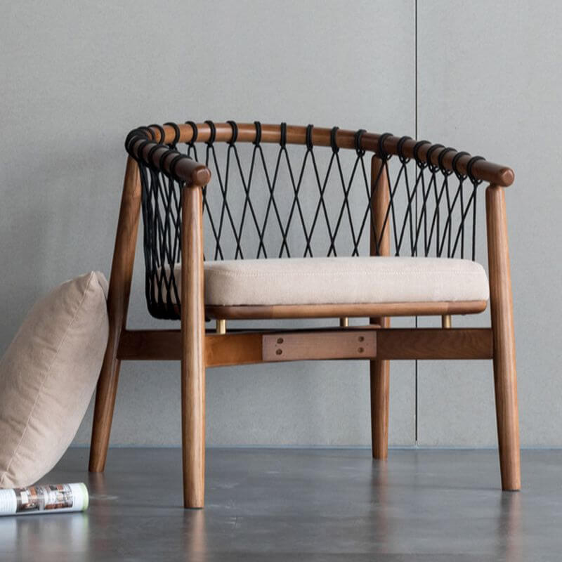 Cream accent chair with removable cushions