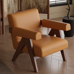 Stylish solid color chair with arms