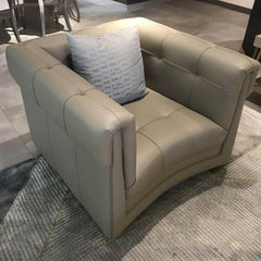 solid color arm chair with pillow back