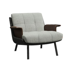 modern arm chair with biscuit back