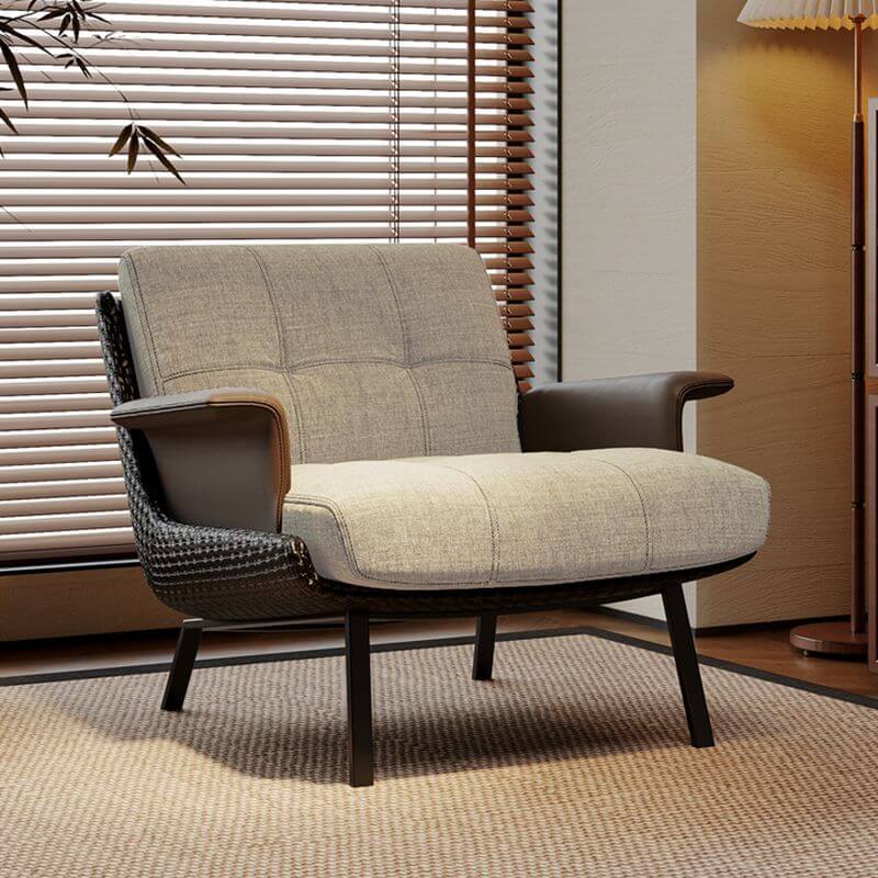 solid color arm chair in dove grey Hauptbild