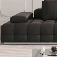 Sofa positioned against a neutral wall for a sleek look