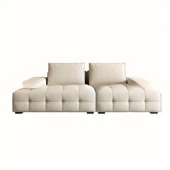 Stylish modern sofa with minimalist décor around it