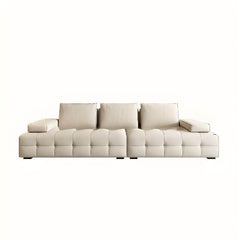 Sofa positioned against a neutral wall for a sleek look