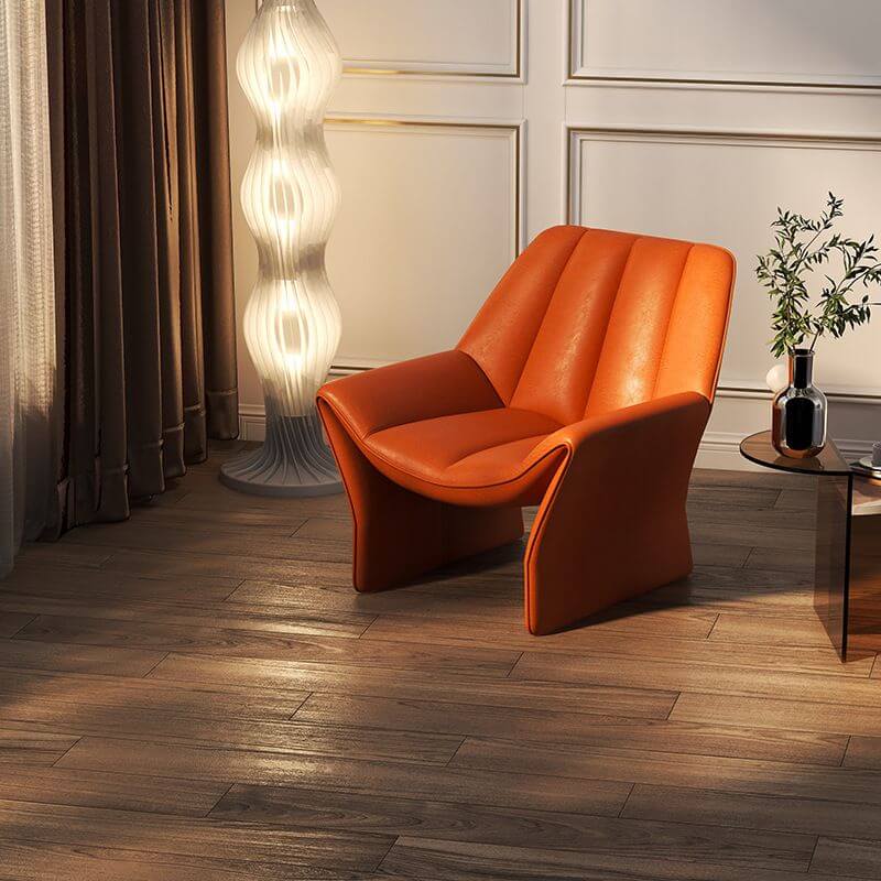 Comfortable armchair with fixed back