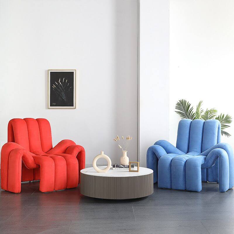 Azure reclining armchair