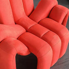 Vibrant recliner with fixed arms