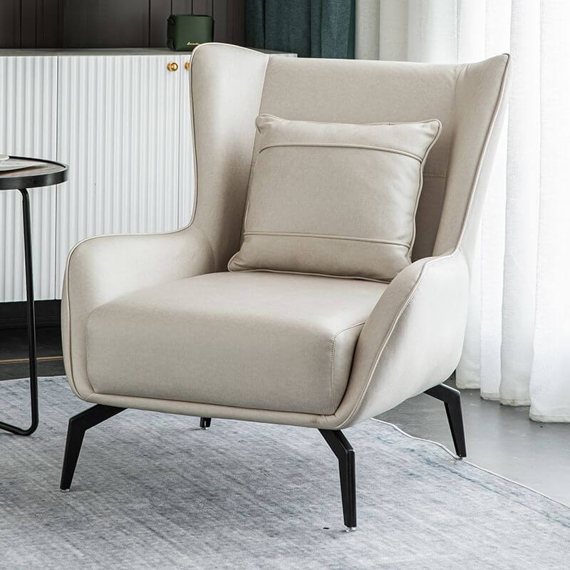 Yellow Solid Color Reclining Wingback Chair