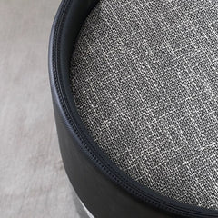 Stylish modern accent stool with upholstered seat