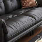 stylish black sofa angle view