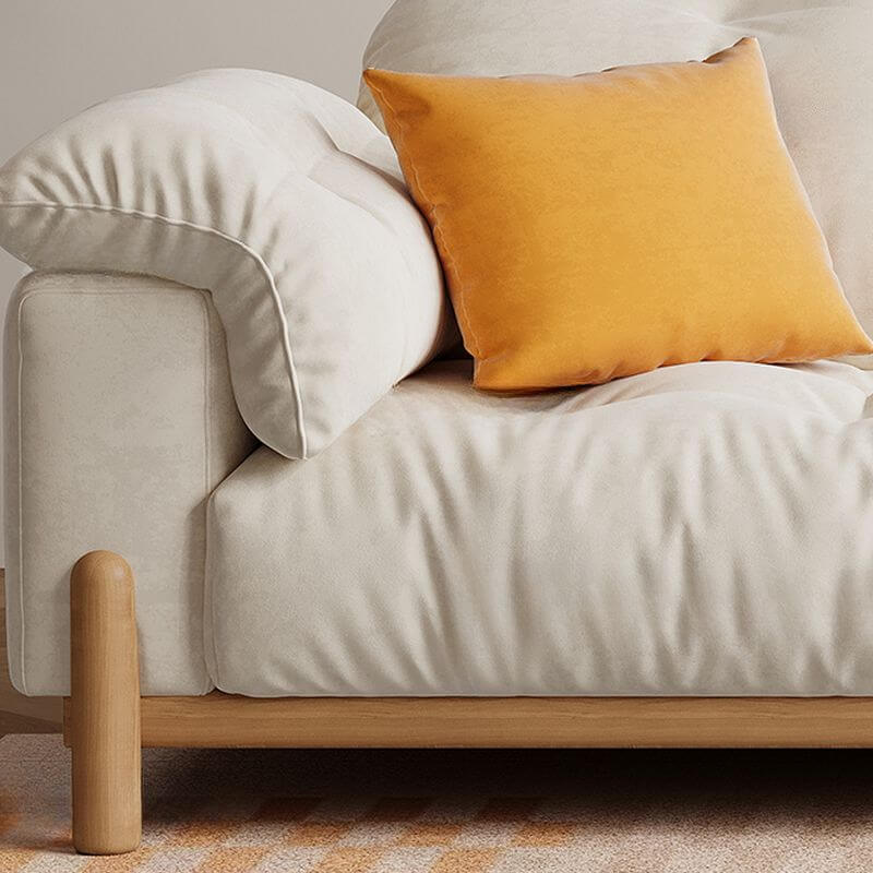 Sofa with supportive cushions