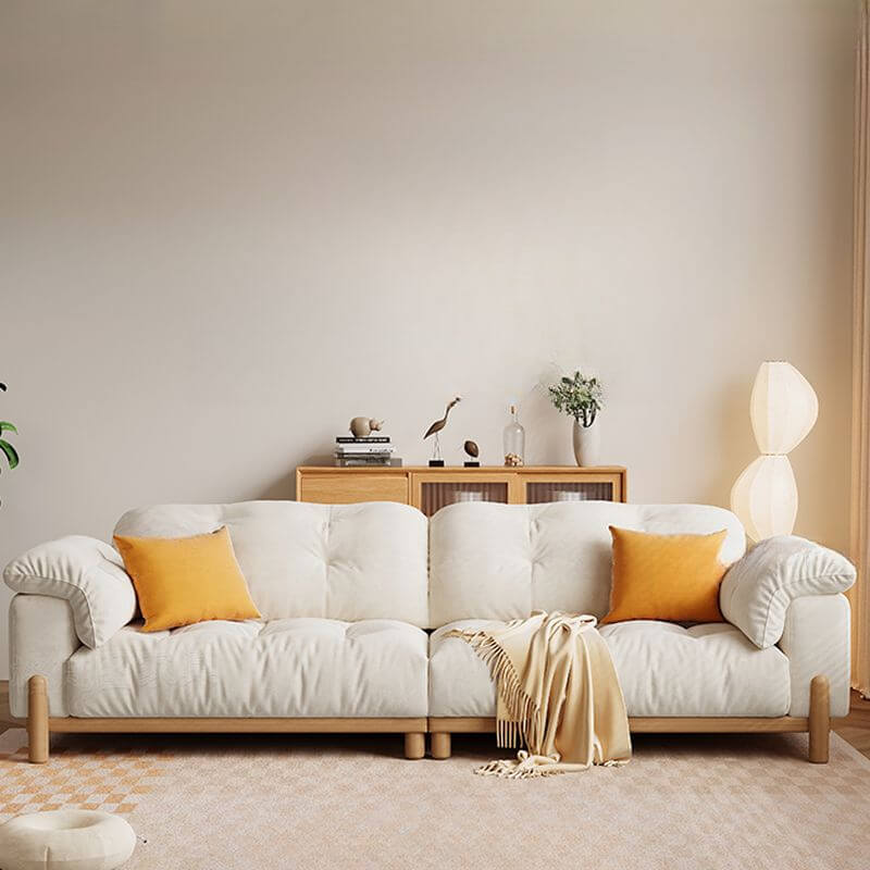 Sofá de color sólido resistente a arañazos/Sofá individual en blanco para 7 personas/2 personas/5 personas Imagen secundaria del producto