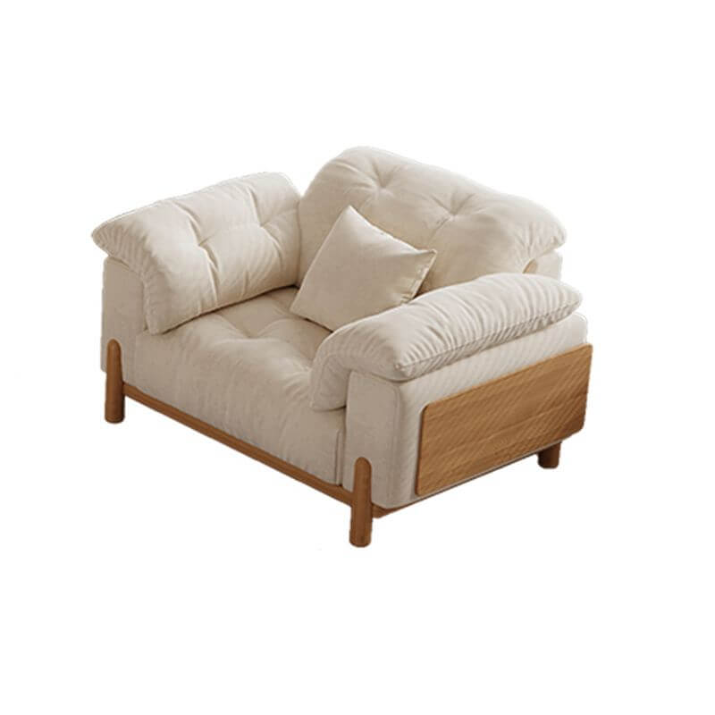 Minimalist design of the white sofa