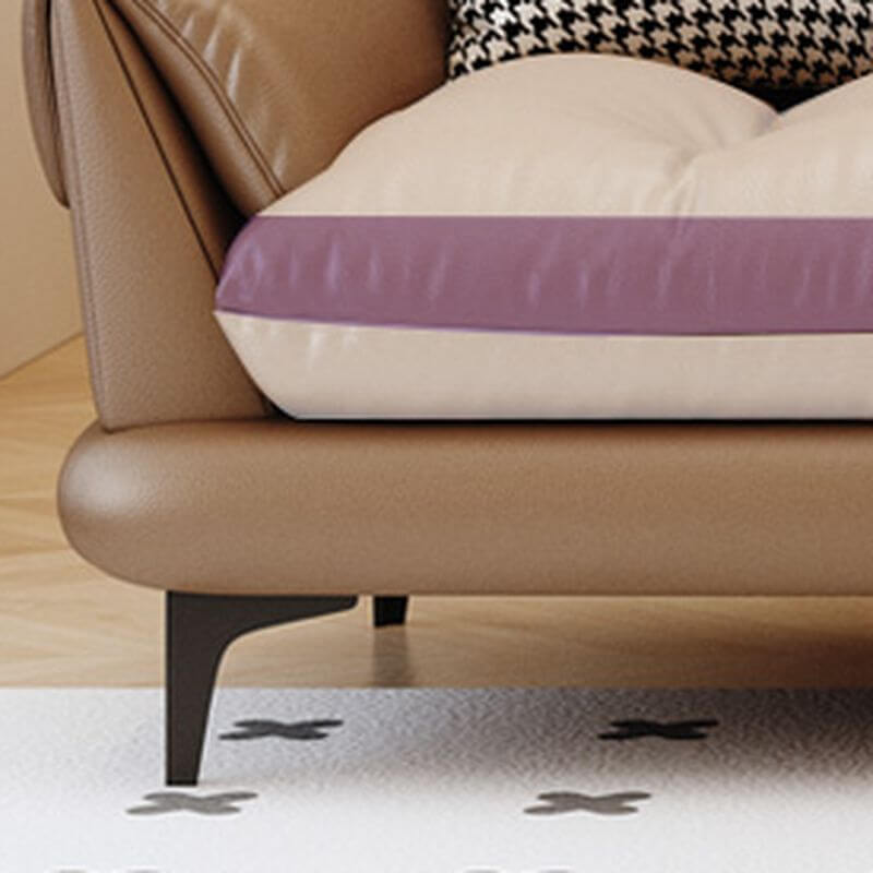 シンプリスティックソリッドカラーソファカウチ in ブラウン for 4 to 6 シーターズ サブ画像