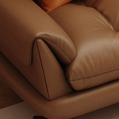 luxurious brown fabric couch