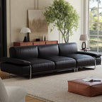 black sofa for five people