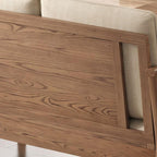 Sofa showcasing plush armrests