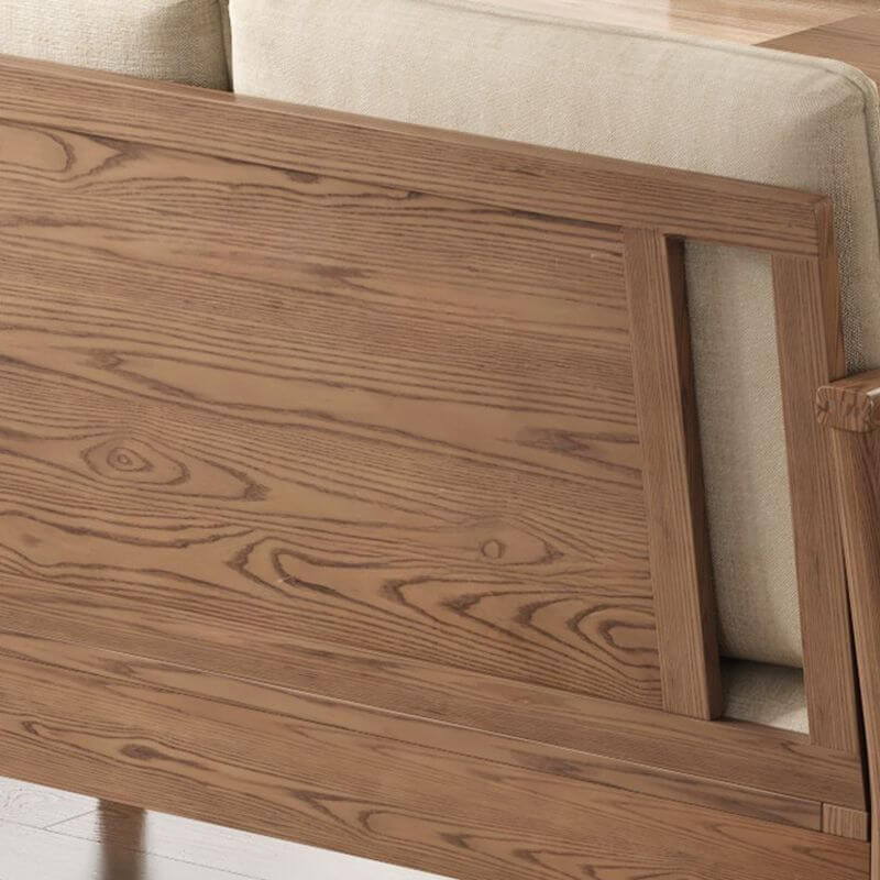 Sofa showcasing plush armrests