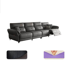 leather floor sofa in grey color