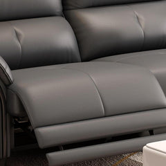 spacious genuine leather sofa