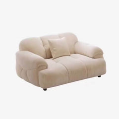 Beige modern sofa in a living room