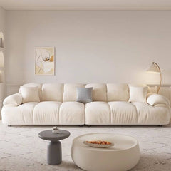 Cozy single sofa in beige color