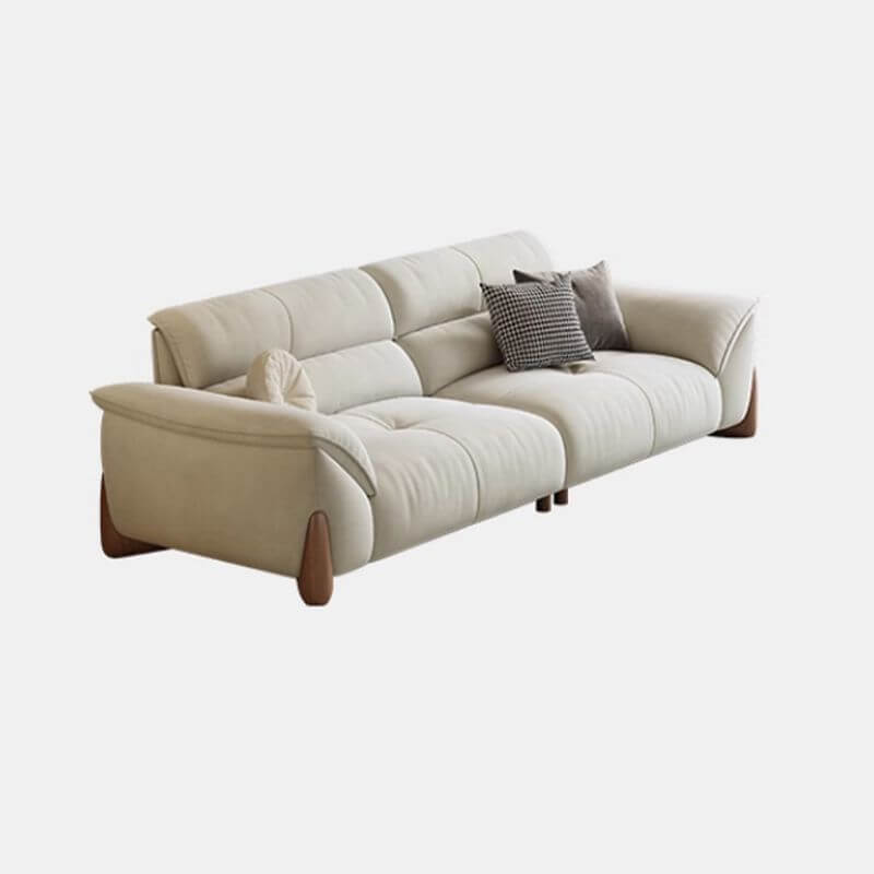 beige water resistant sofa front view