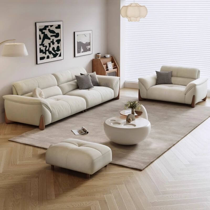 stylish sofa in living room setting