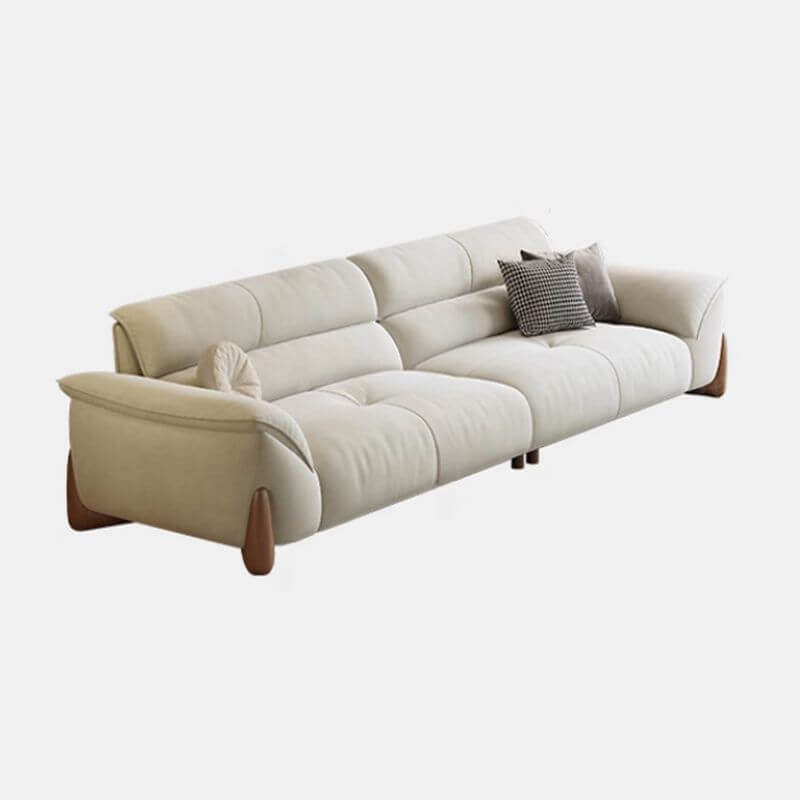 modern solid color sofa side view