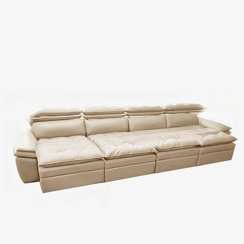 modern solid color sofa side view