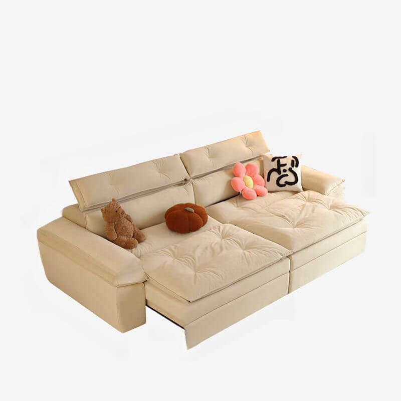 spacious three to five person sofa