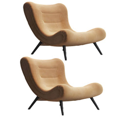 elegant upholstered side chair with fixed back