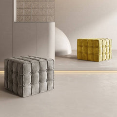 Modern Living Room with Cube Ottoman