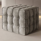 Pine Frame Detail of Cube Ottoman