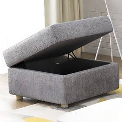 Stylish footstool with removable cushion cover