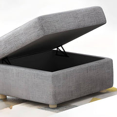 Solid color grey footstool