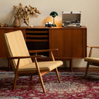 Close-up of the yellow striped fabric