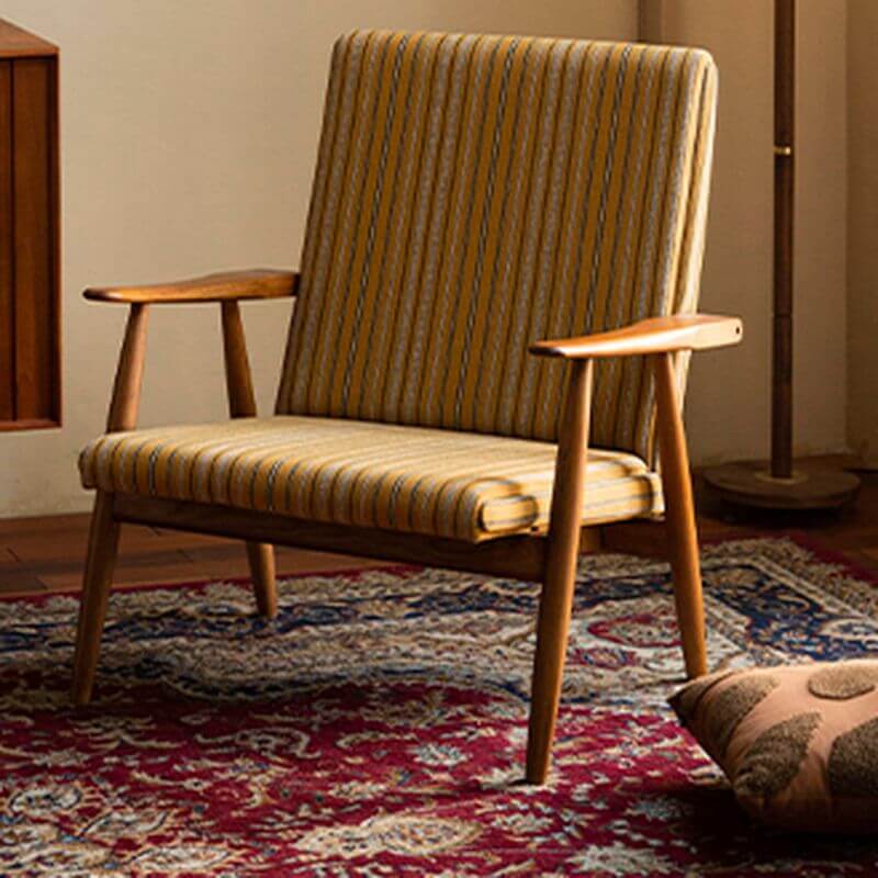 Comfortable armrest of the accent chair