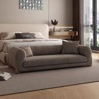 Elegant green upholstered bench for living room