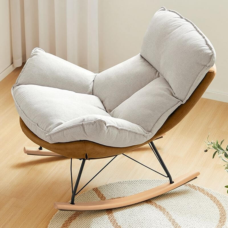 reclining white lounge chair