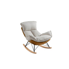 simplistic white lounge chair with sling back