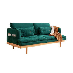 Jade green floor sofa with removable cushion